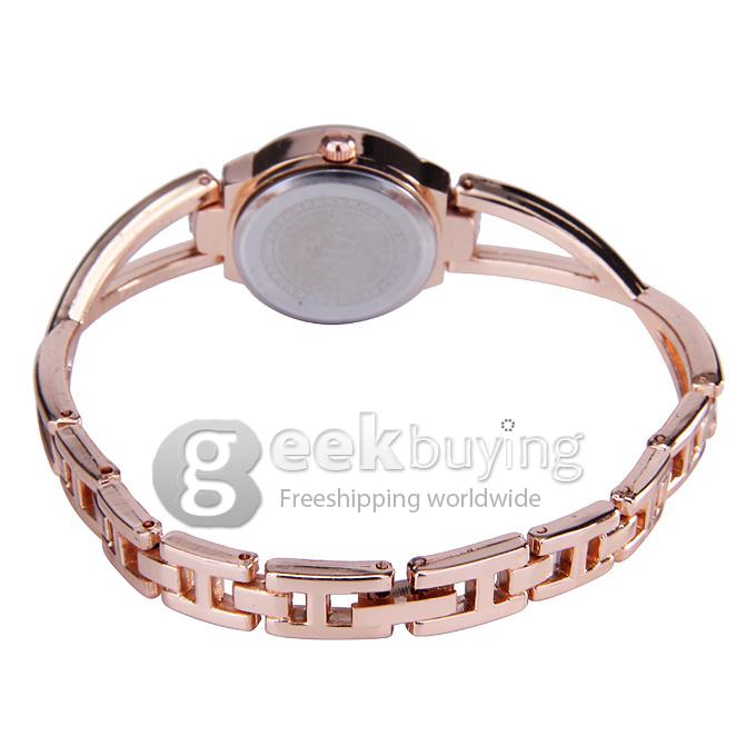 JW 954 Fashion Curve Bracelet Watches - Black + Golden