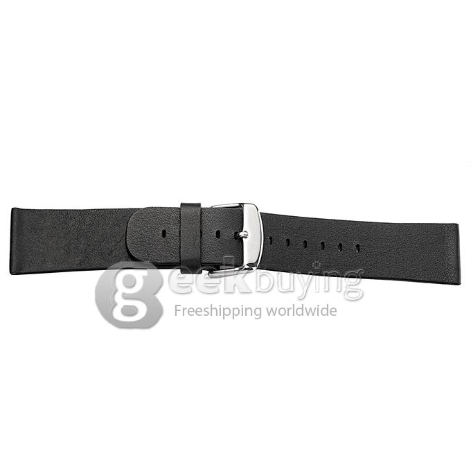 Genuine Leather Classic Buckle Watch Straps Wrist Band For Apple Watch 42mm - Black