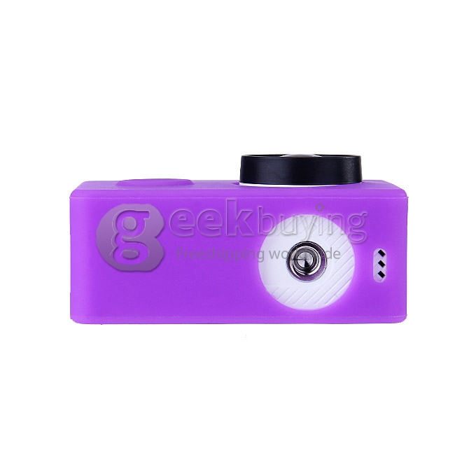 Silicone Protective Dirt-proof Soft Rubber Case Cover Skin for Xiaomi Yi Xiaoyi Action Sport Camera - Purple