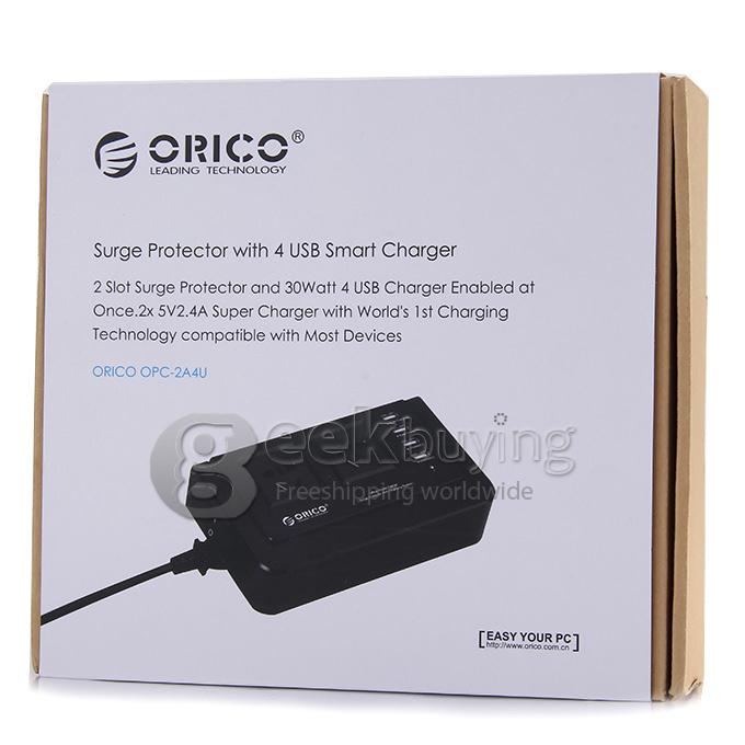 ORICO OPC-2A4U-BK 4 Port USB Charger Hub with 2 x 3-pin & 2 x US Power Socket - White (3-pin Plug)