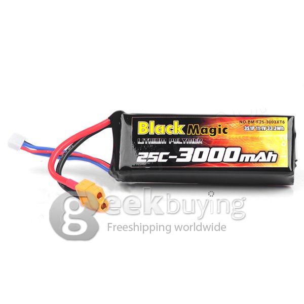 BlackMagic 3000mAh 11.1V Lithium Polymer Battery For DJI PHANTOM CX-20 Quanum Nova