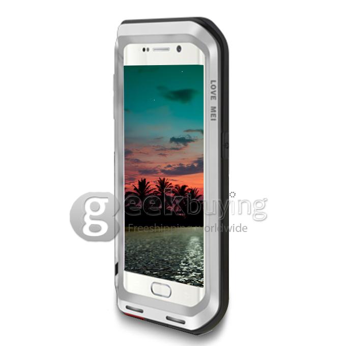 LOVE MEI Powerful Dirt/Shockproof Protective Case For Galaxy S6 Edge G9250 - Silver
