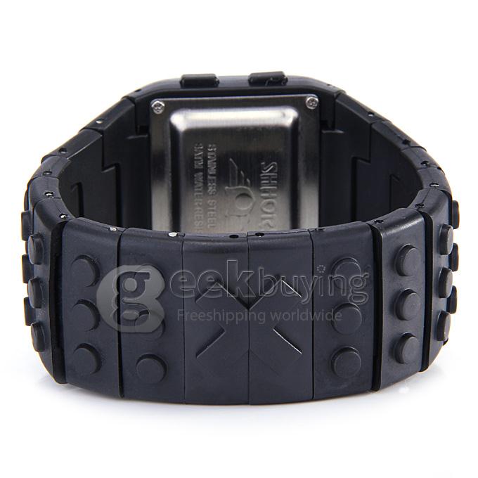 Rainbow Children Wrist Watch with Digital LED Display - Black