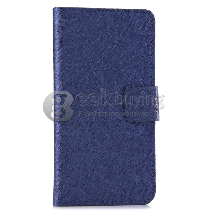 Protective PU Leather Case Hard Case Cover with for ZTE Blade S6 - Blue
