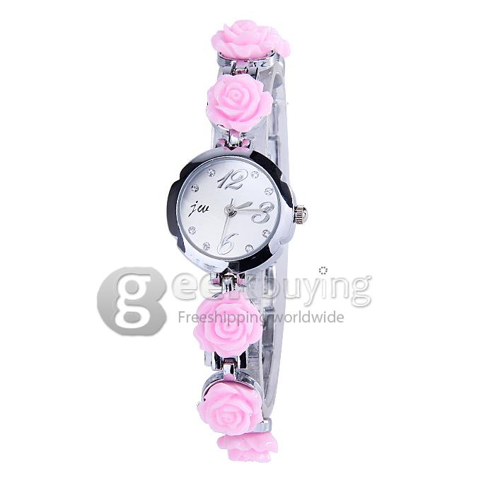 JW 8057L Fashion Rose Bracelet Watches - Pink