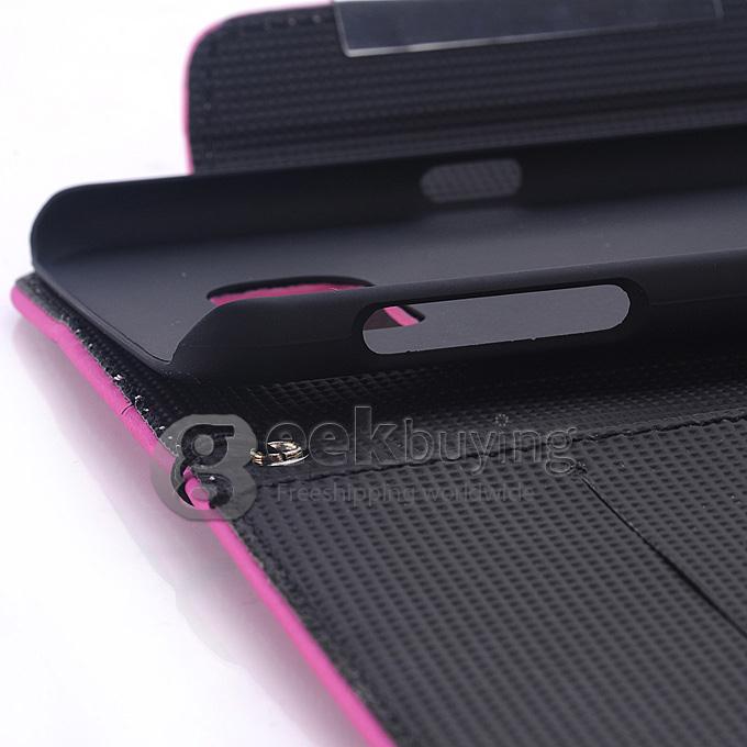 Protective Hard Cover Flip Stand Leather Case for SAMSUNG S6 -Pink