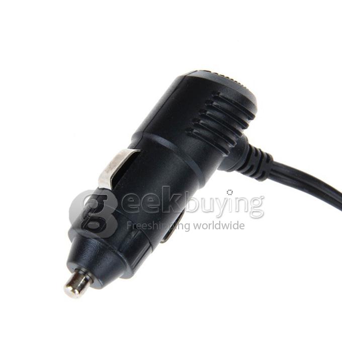 WF-073 1-to-3 Car Cigarette Lighter Socket Power Adapter with 1 USB Output - Black (DC 12V-24V)