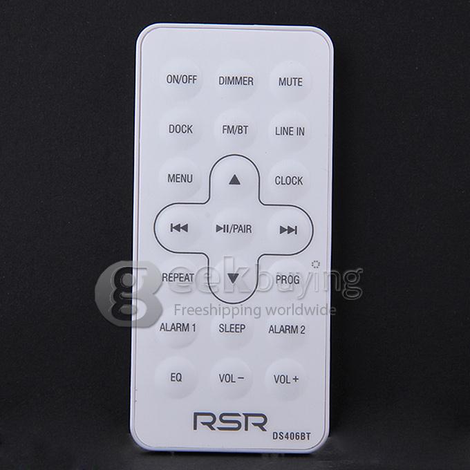 RSR DS406 Ultra-Portable Wireless Bluetooth Speaker FM Radio Alarm Clock Docking iPhone/iPad Alarm Clock Speaker