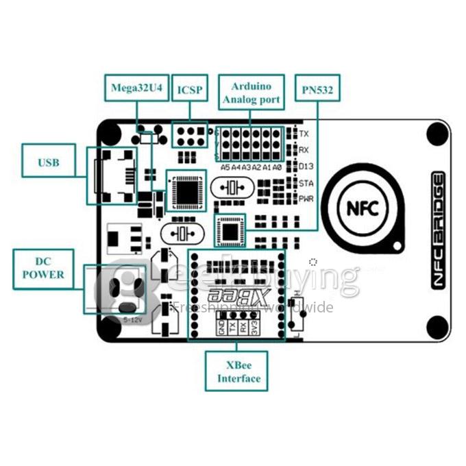 DIY UNO NFC Bridge V1.1 Board Module For Arduino Freaduino