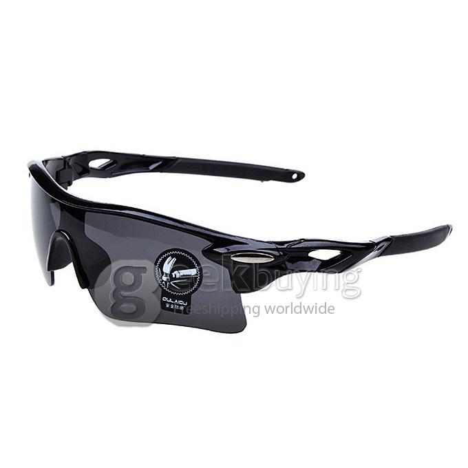 Oulaiou 009181 Colorful UV400 Protection Outdoor Sports Goggles Sunglasses for Unisex Motorcycle Cycling - Grey