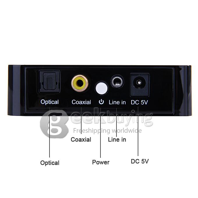 TS-BTDF01 Bluetooth 2.1 2402-2480MHz 10M Multimedia Digital Transmitter With Optical - Black