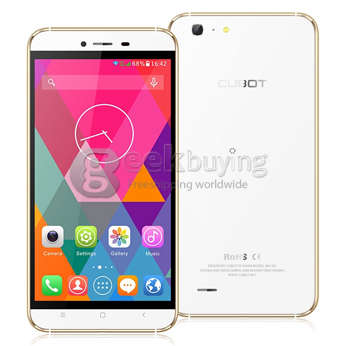 CUBOT X10 5.5inch MTK6592M 1.4GHz Octa Core Android 4.4 2GB 16GB IP65 Waterproof Smartphone IPS OGS HD 13MP 8MP - White
