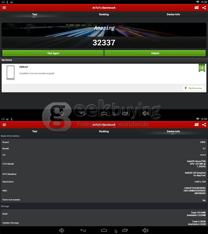 Bundle PIPO X7s X7 Dual Boot Intel Mini PC Windows 8.1 & Android 4.4 + Tronsmart TSM01 English Version Air Mouse - Golden