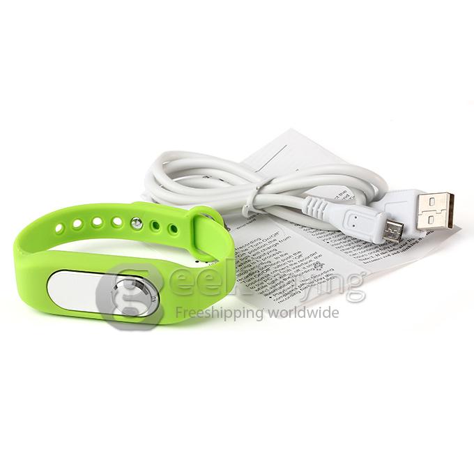 WR-06 Wearable Wristband Bracelet 8GB 140H Digital Voice Recorder Wrist Band WAV Recording Format - Green