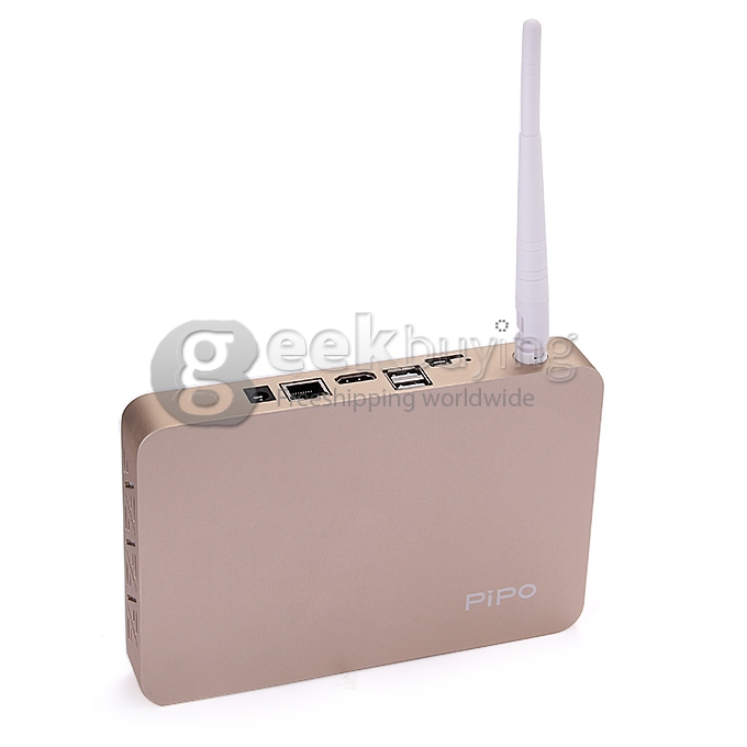 Bundle PIPO X7s X7 Dual Boot Intel Mini PC Windows 8.1 & Android 4.4 + Tronsmart TSM01 English Version Air Mouse - Golden