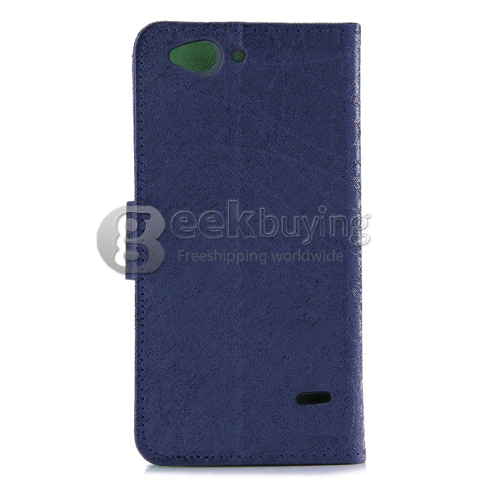 Protective PU Leather Case Hard Case Cover with for ZTE Blade S6 - Blue