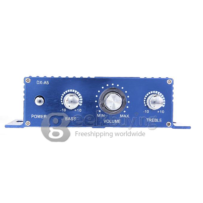 Car Vehicle 150W DC 12V-18V Mini Hifi Stereo Audio Power Amplifier - Blue