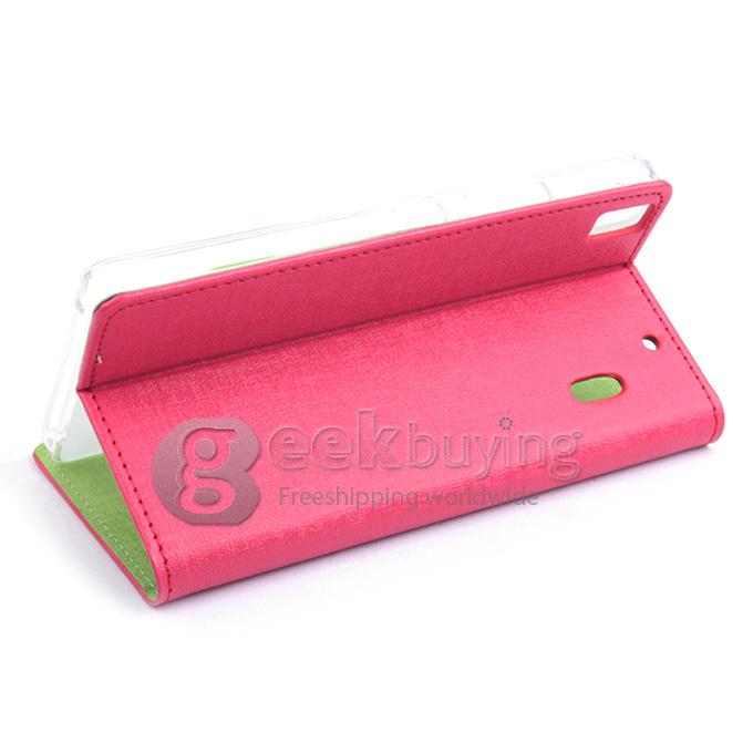 Protective PU Leather Case Hard Case Cover with for Lenovo Lemo K3 Note - Rose