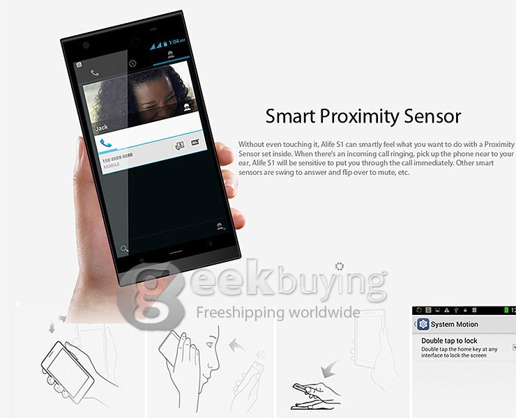 Blackview Alife S1 5.0inch 4G LTE 64-bit Smartphone Android 4.4 2GB 16GB MTK6732 Quad Core 1.5GHz 13.0MP HD - Black