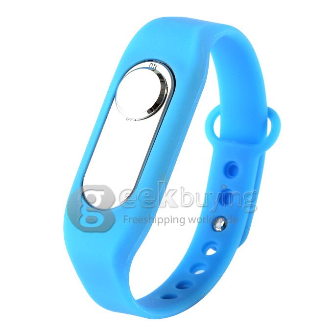 WR-06 Wearable Wristband Bracelet 4GB 70H Digital Voice Recorder Wrist Band WAV Recording Format - Blue