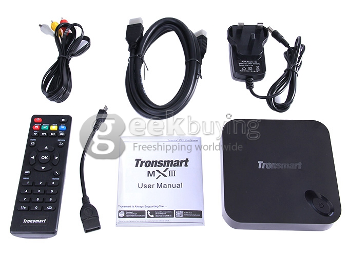 Tronsmart MXIII Android 4.4.2 TV Box Amlogic S802 Quad Core 1G/8G HDMI 802.11b/g/n LAN XBMC OTG