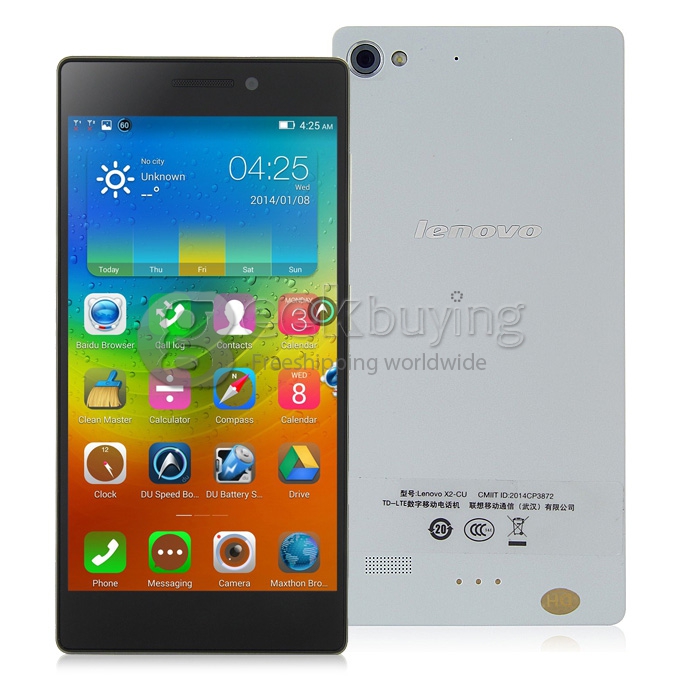 Lenovo Vibe X2 4G FDD-LTE Android 4.4 OS 2GB+32GB 5.0 inch Smartphone MTK6595 Octa Core 2.0GHZ 1920*1080P FHD 13MP GPS- White