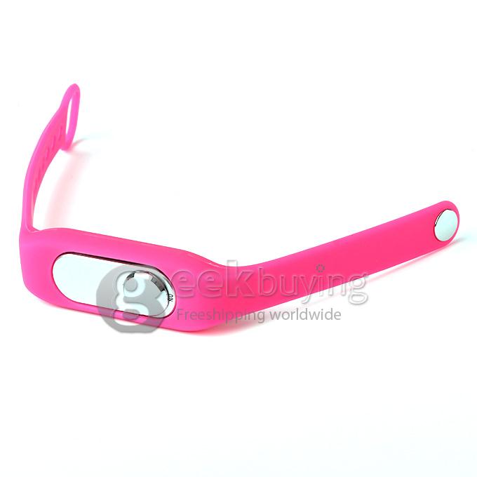 WR-06 Wearable Wristband Bracelet 4GB 70H Digital Voice Recorder Wrist Band WAV Recording Format - Pink