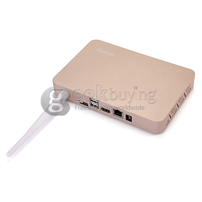 Bundle PIPO X7s X7 Dual Boot Intel Mini PC Windows 8.1 & Android 4.4 + Tronsmart TSM01 English Version Air Mouse - Golden