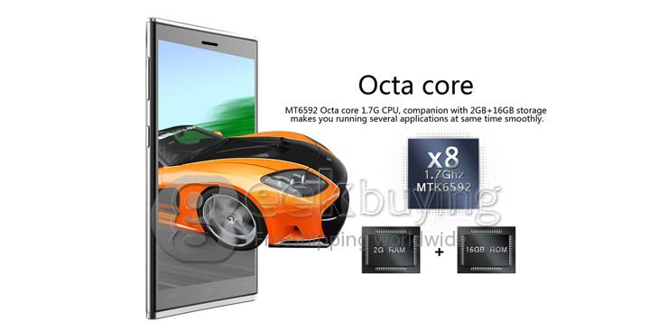 Uhappy UP920 5.5inch FHD Android 4.4 2GB 16GB 18.0MP 8.0MP Smartphone MTK6592 Octa Core 1.7GHz IPS 3G/GPS Hotknot -Black