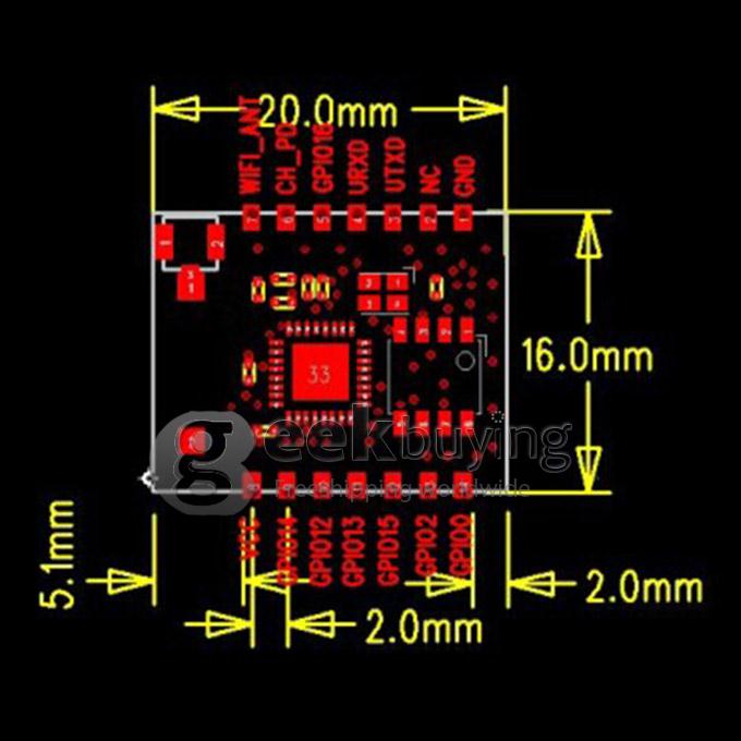ESP-07 ESP8266 Uart Serial To Wifi Wireless Module With Built-in Antenna For Arduino/Raspberry Pi