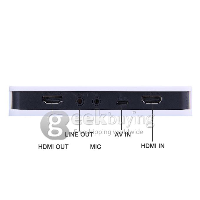 282 1080P HD Video Adopter, HD Game Adopter, HDMI/YPbPr Recorder into USB Disk - White