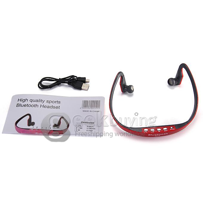New BS15 Stereo Wireless Earphone BT3.0 Sports Headphone Fashion Running Earphone For Iphone Samsung HTC - Red