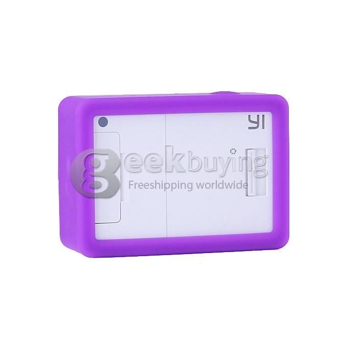 Silicone Protective Dirt-proof Soft Rubber Case Cover Skin for Xiaomi Yi Xiaoyi Action Sport Camera - Purple