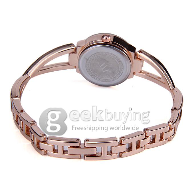 JW 954 Fashion Curve Bracelet Watches - Golden