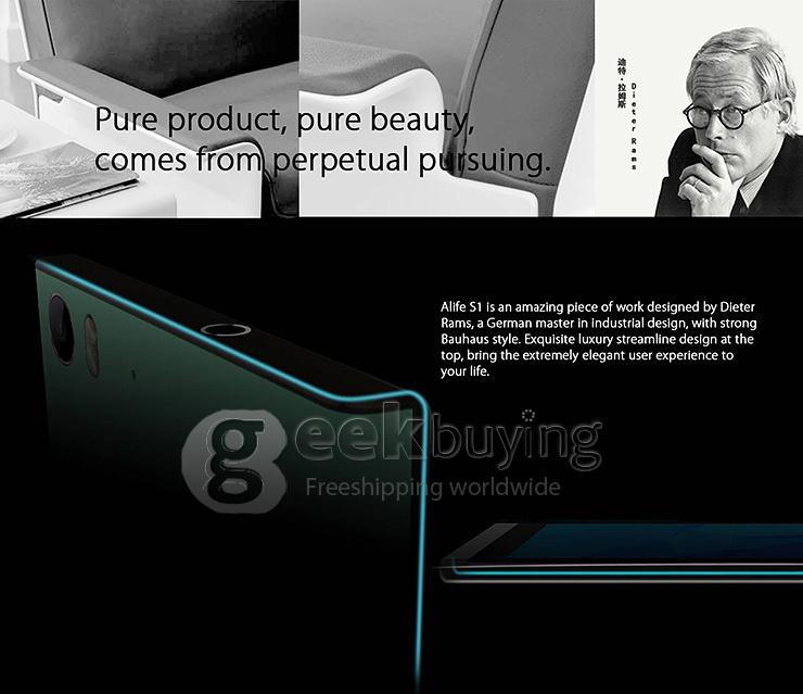 Blackview Alife S1 5.0inch 4G LTE 64-bit Smartphone Android 4.4 2GB 16GB MTK6732 Quad Core 1.5GHz 13.0MP HD - Black