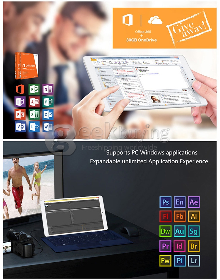 Teclast X80HD Dual OS Android 4.4 & Win 8.1 Intel Z3735F Quad-core 8
