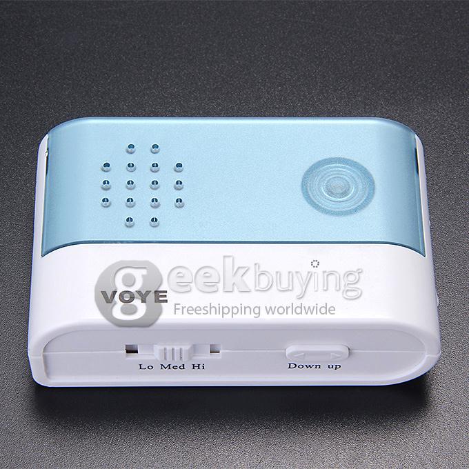 Voye V004A Wireless Intelligent Doorbell Remote Control Digital Receiver Doorbell With 38 Songs - White + Blue