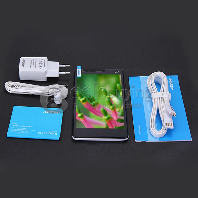 Mstar S100 5.5inch 4G LTE Android 5.0 Smartphone 64-bit MTK6732 Quad Core 1.5GHz 1GB 8GB 8.0MP IPS HD - White