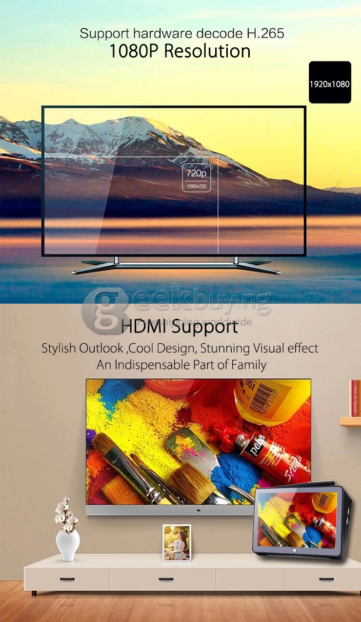 PIPO X8 Windows8.1 Android4.4 Dual Boot Intel Z3736F Quad Core Mini PC 7