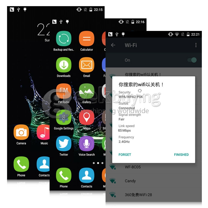 OUKITEL U8 5.5inch 64bit 4G FDD-LTE Android 5.1 Smartphone MTK6735 Quad Core 2GB 16GB 13.0MP Fingerprint ID Hotknot 2.5D Curved Screen - Black