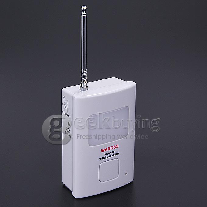 WA-130 New Digital Wireless Human Sensing Doorbell Waterproof Theftproof Alarm With Night Lamp - White