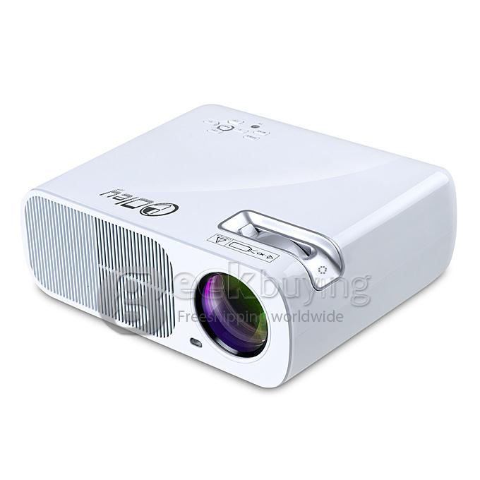 UHAPPY U20 Mini LED Multimedia Projector Portable Projector 60Lux 1080P AV/VGA/USB/SD/HDMI Input For iPhone/iPad - White