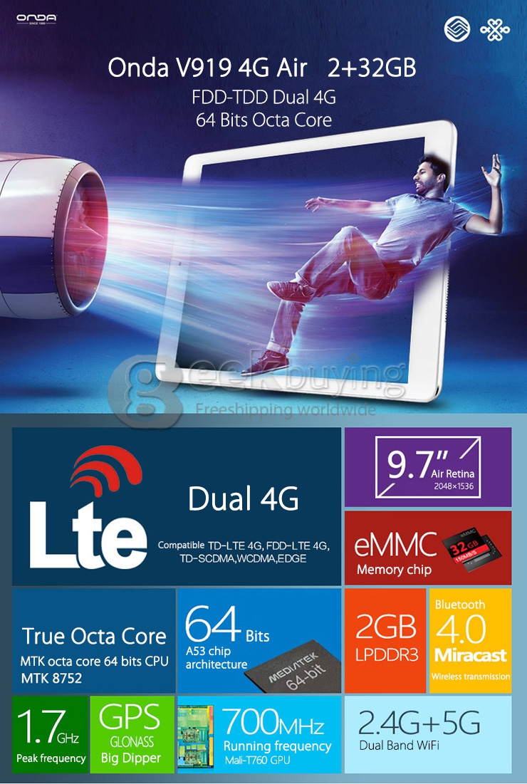 Onda V919 4G Air Phablet 9.7
