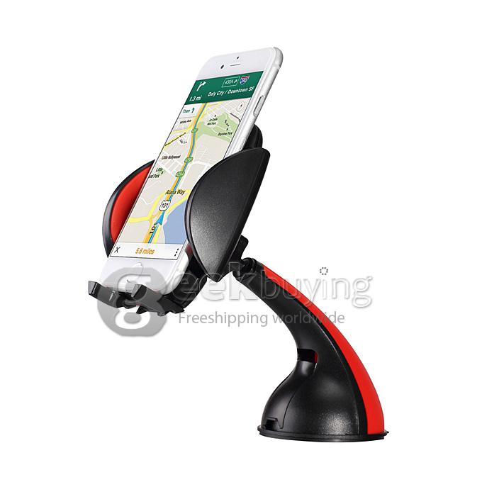 LENTION C300 Colorful Series 360 Degree Spin Car Mount Holder for iPhone iPod Phones PSP GPS iPhone 6s Plus - Red