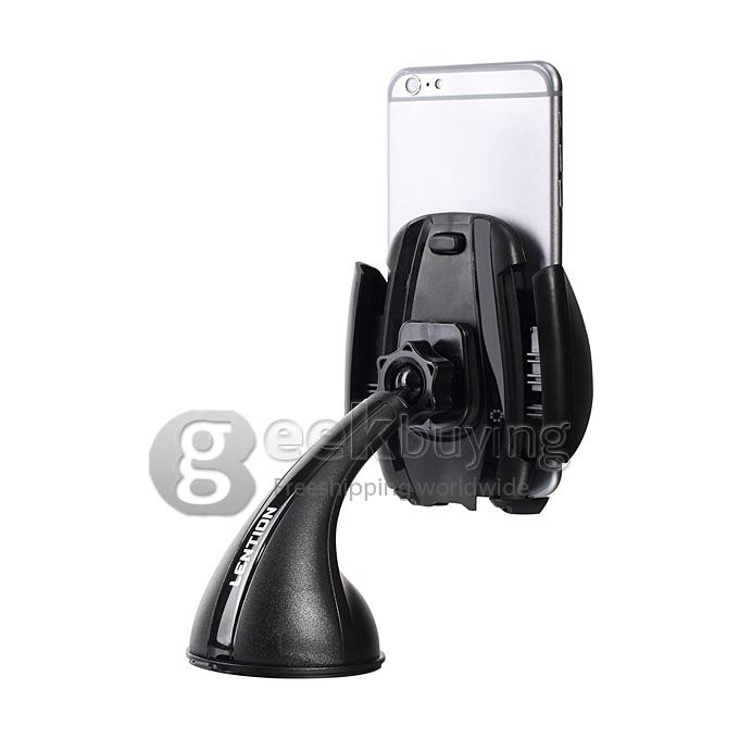LENTION C300 Colorful Series 360 Degree Spin Car Mount Holder for iPhone iPod Phones PSP GPS iPhone 6s Plus - Black
