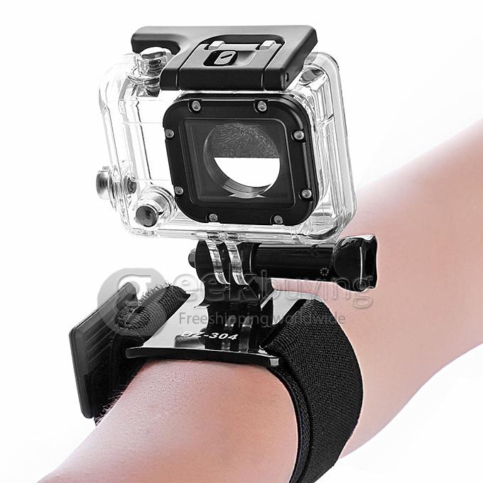 Dazzne DZ-304 Adjustable Elastic Hand Wrist Strap Belt Mount for GoPro Hero 3+ 3 2 1 Camera - Black