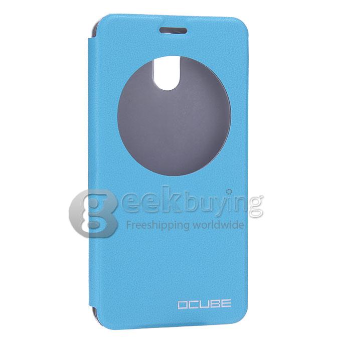 Protective Hard Cover Flip Stand Leather Case for Elephone P7000 Smartphone - Blue