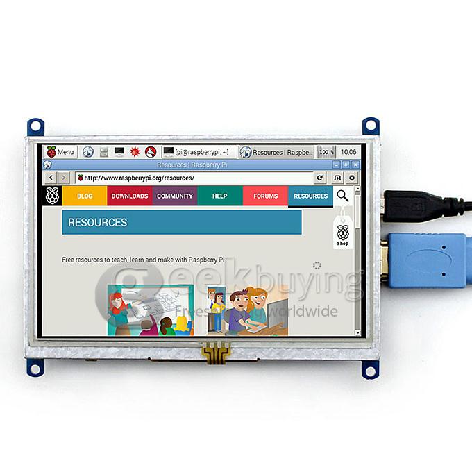 5 Inch Resistive Touch Screen LCD(B) HDMI USB Interface For Raspberry Pi/BB BLACK/Banana Pi Mainboard/PC