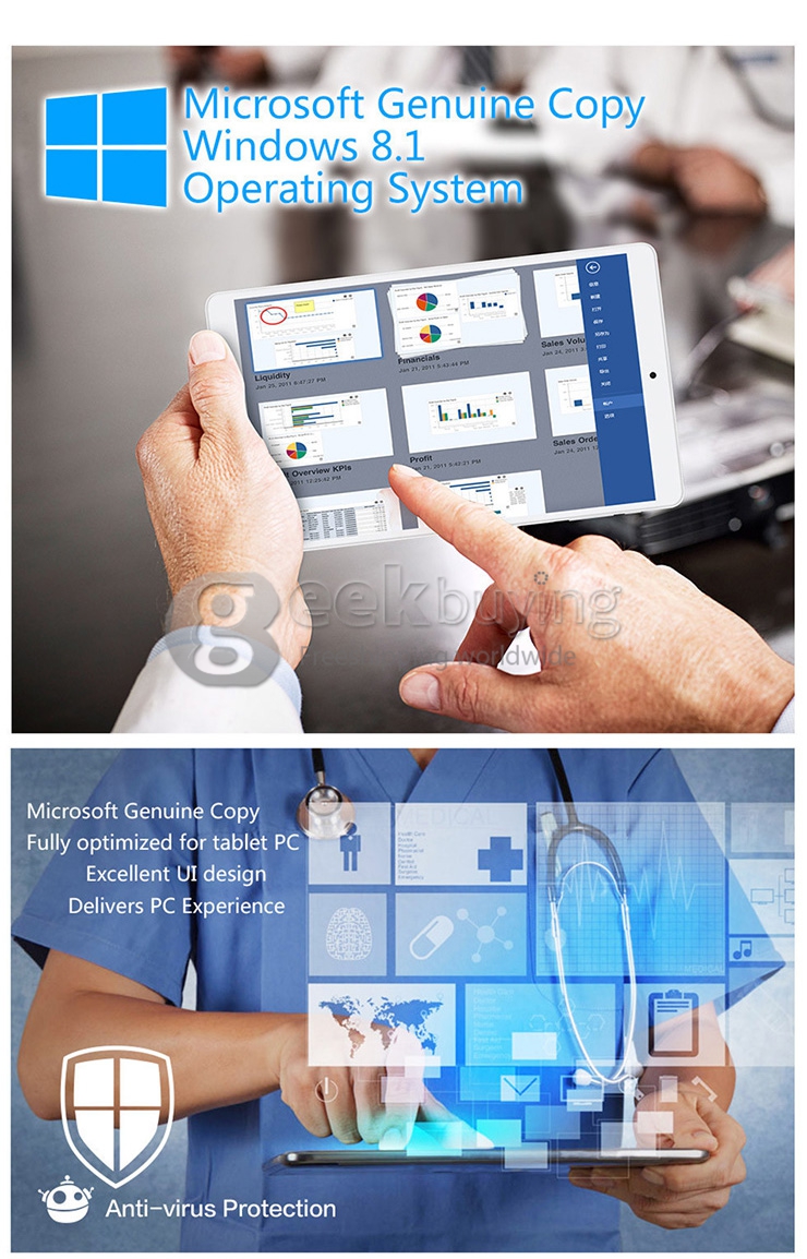 Teclast X80HD Dual OS Android 4.4 & Win 8.1 Intel Z3735F Quad-core 8