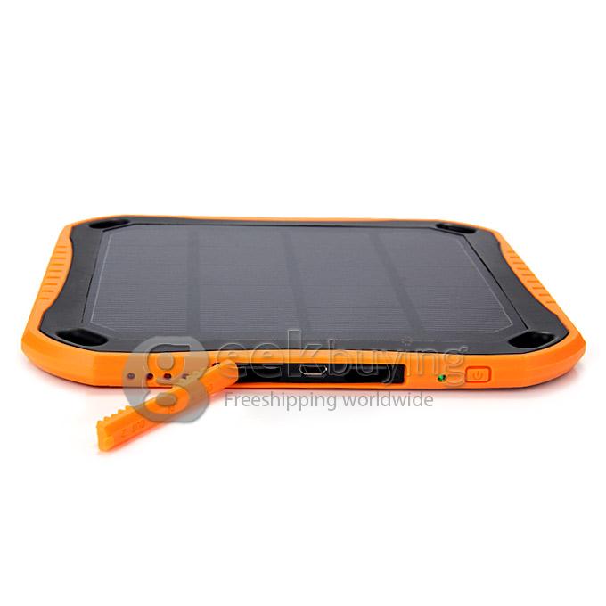 5600mAh Portable Solar Energy Power Bank Battery Backup LED Light For Samsung Galaxy for iPhone/Galaxy/HTC - Orange